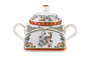 Сахарница АМК Русские Былины 17х10х11 см,фарфор, цветной орнамент