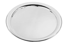 Поднос круглый Edzard Порто 32 см, посеребрение