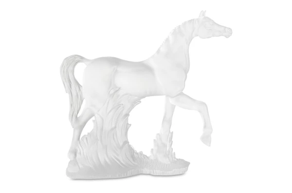 Фигурка Decor de Table Pate de Verre Cristal Лошадь 20 см, хрустальное тесто, белая, п/к
