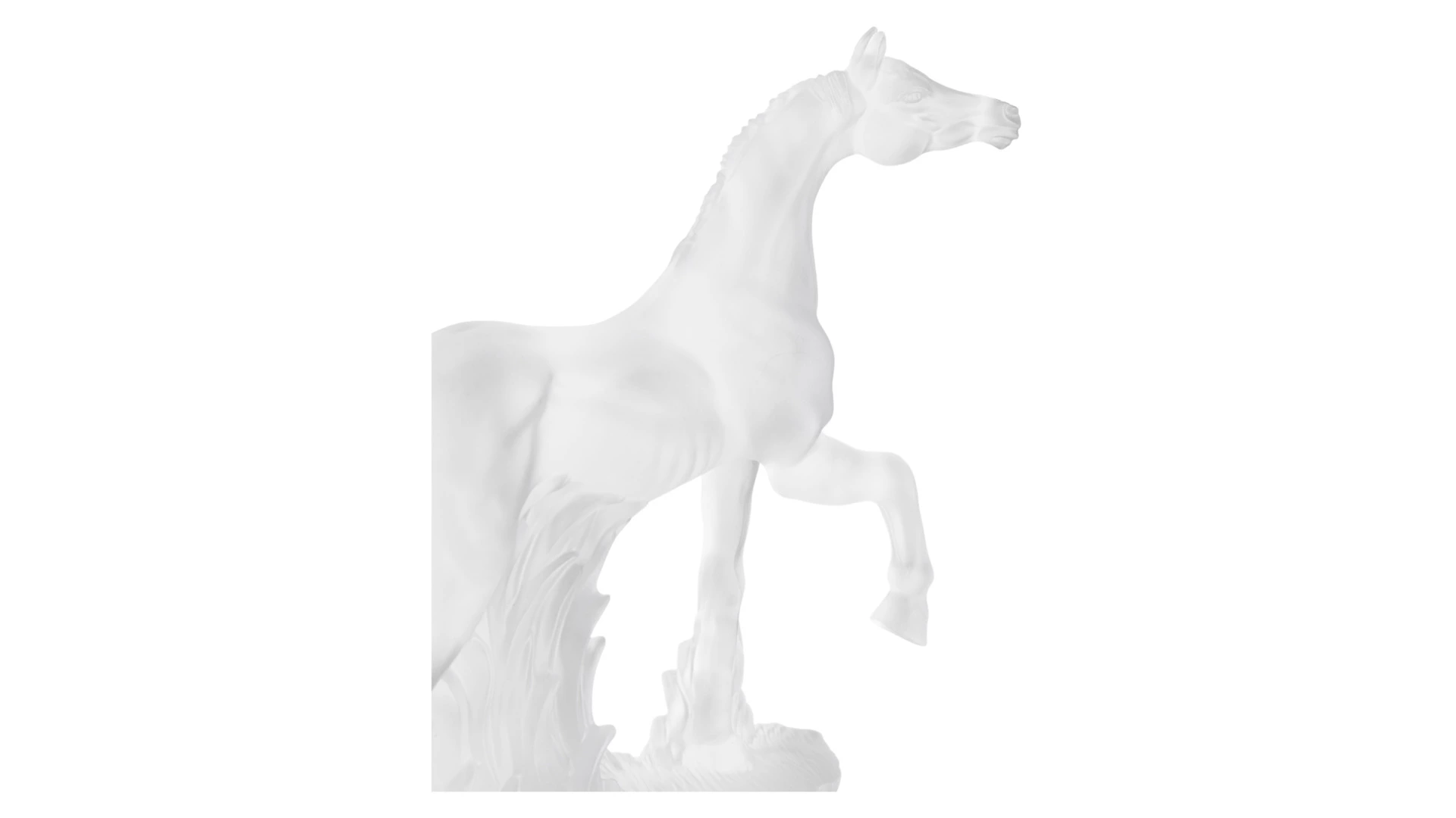 Фигурка Decor de Table Pate de Verre Cristal Лошадь 20 см, хрустальное тесто, белая, п/к