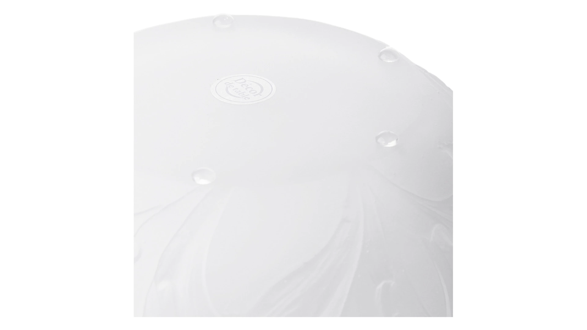 Конфетница Decor de table Анемон 17 см, хрустальное тесто, белая, п/к