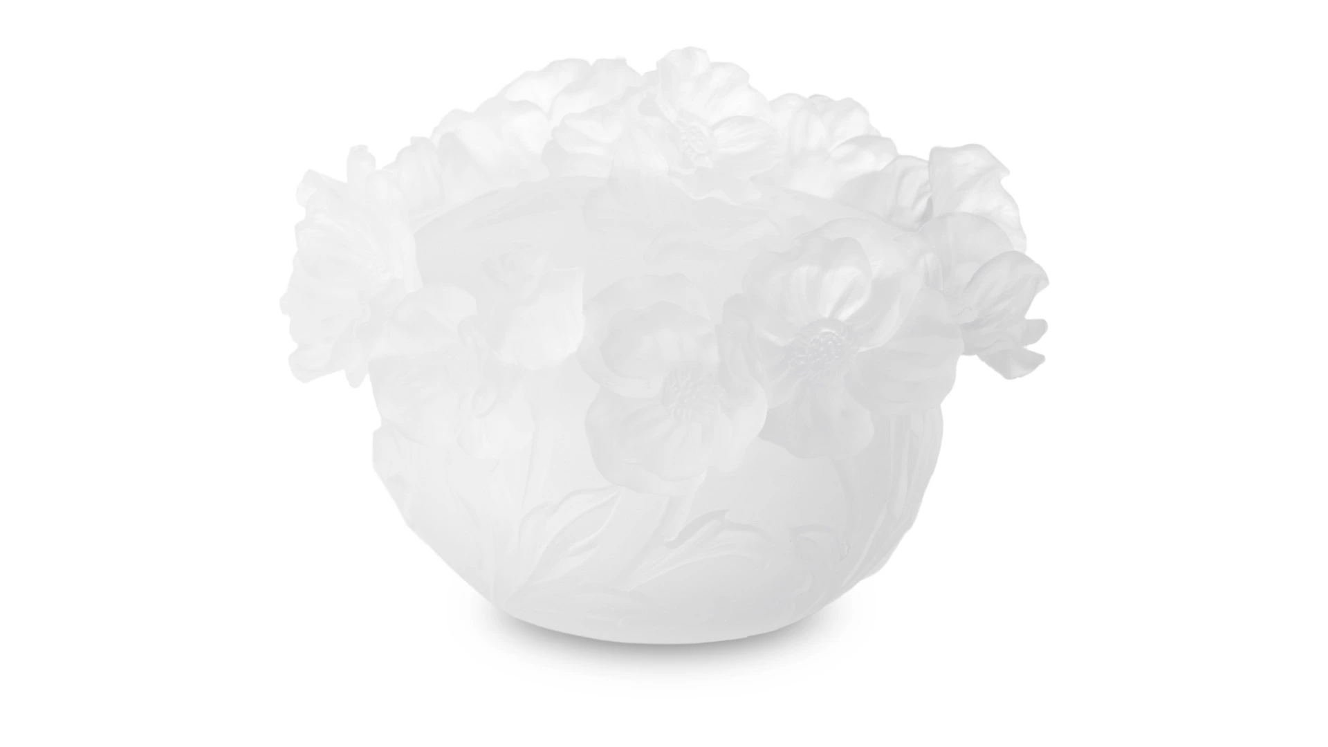 Конфетница Decor de table Анемон 17 см, хрустальное тесто, белая, п/к
