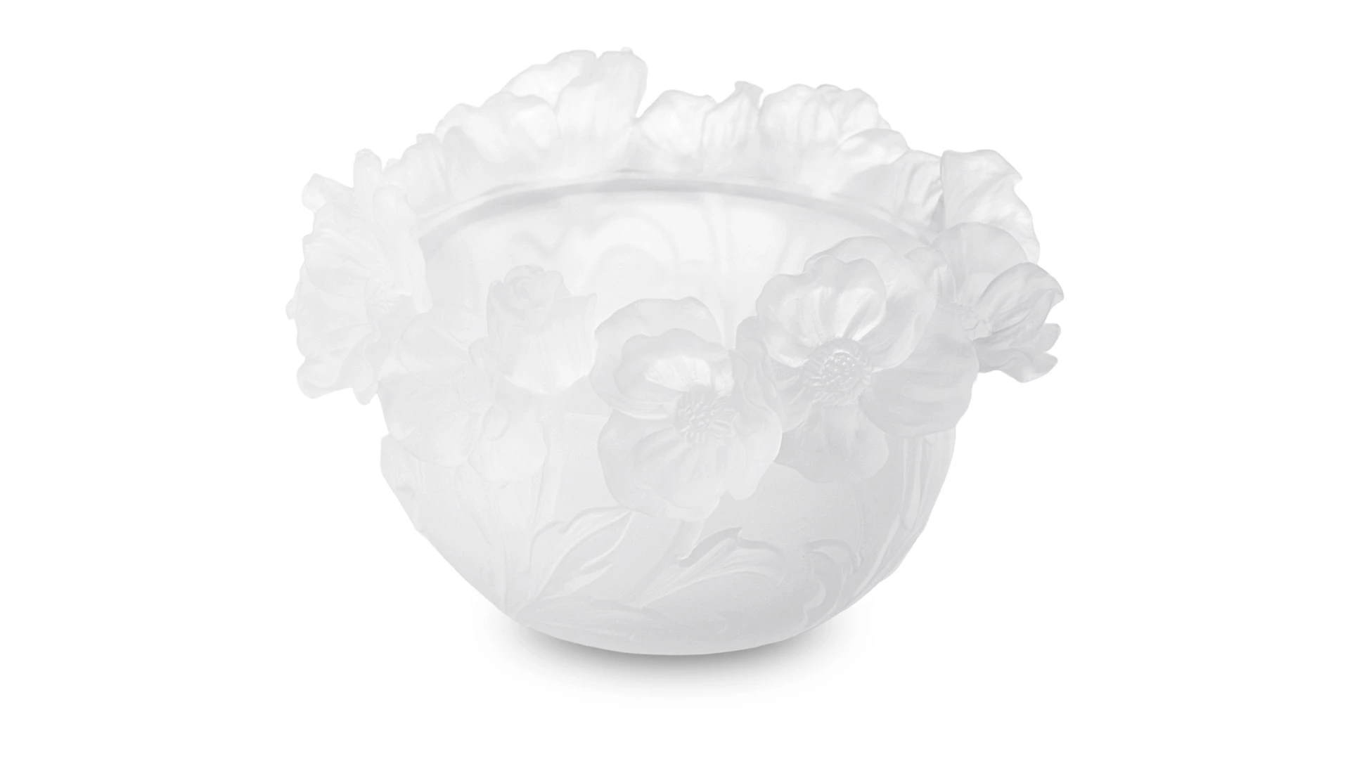 Конфетница Decor de table Анемон 17 см, хрустальное тесто, белая, п/к