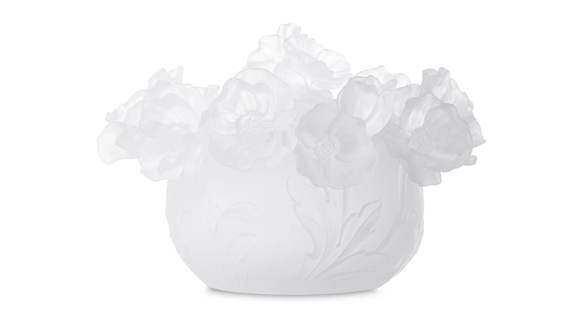 Конфетница Decor de table Анемон 17 см, хрустальное тесто, белая, п/к