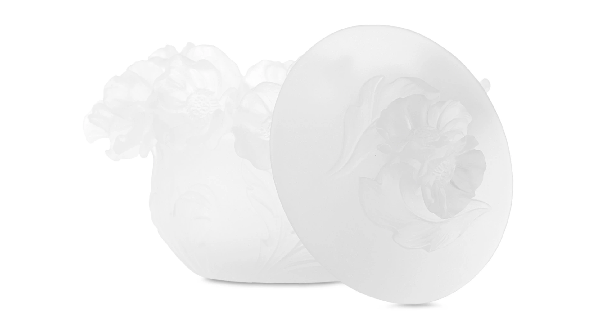 Конфетница Decor de table Анемон 17 см, хрустальное тесто, белая, п/к