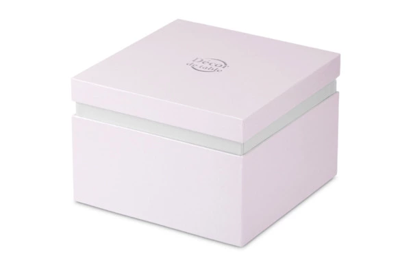 Конфетница с крышкой Decor de table Орхидея 28 см, хрусталь, фиолетовая, п/к