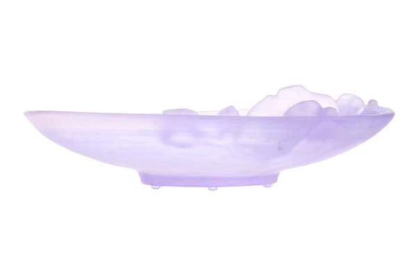 Блюдо Decor de Table Pate de Verre Cristal Орхидея 18 см, хрустальное тесто, фиолетовое, п/к
