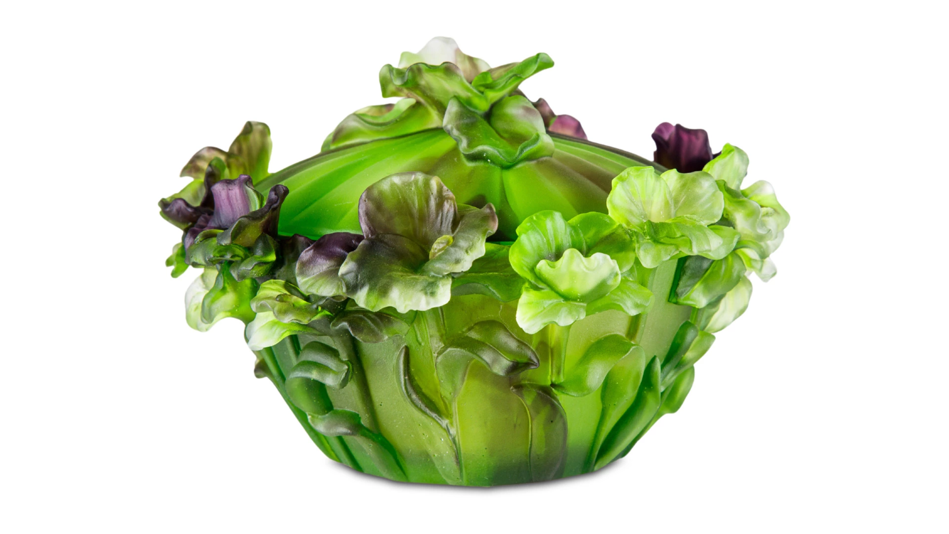 Конфетница Decor de Table Pate de Verre Cristal Фиалка 17 см, хрустальное тесто