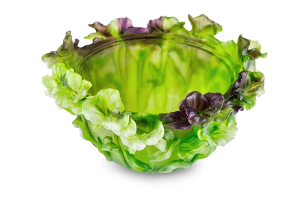 Конфетница Decor de Table Pate de Verre Cristal Фиалка 17 см, хрустальное тесто