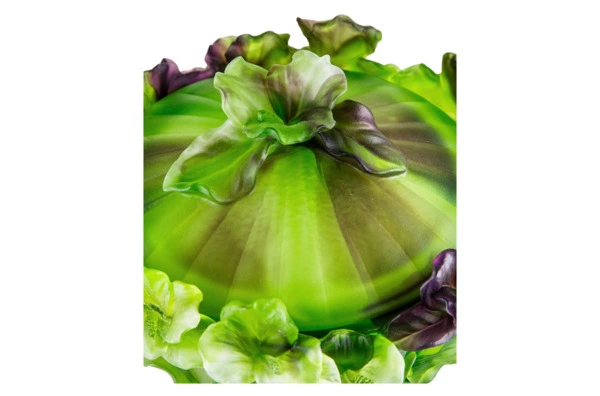 Конфетница Decor de Table Pate de Verre Cristal Фиалка 17 см, хрустальное тесто