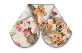 Прихватка двойная Не в сервант Крупный цветок, хлопок, разноцветный