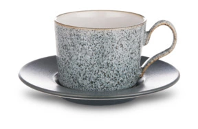 Чашка чайная с блюдцем Denby Студио Грэй 260 мл, керамика жаропрочная