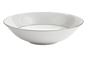 Салатник Wedgwood Джио Платинум 19,5 см, фарфор костяной