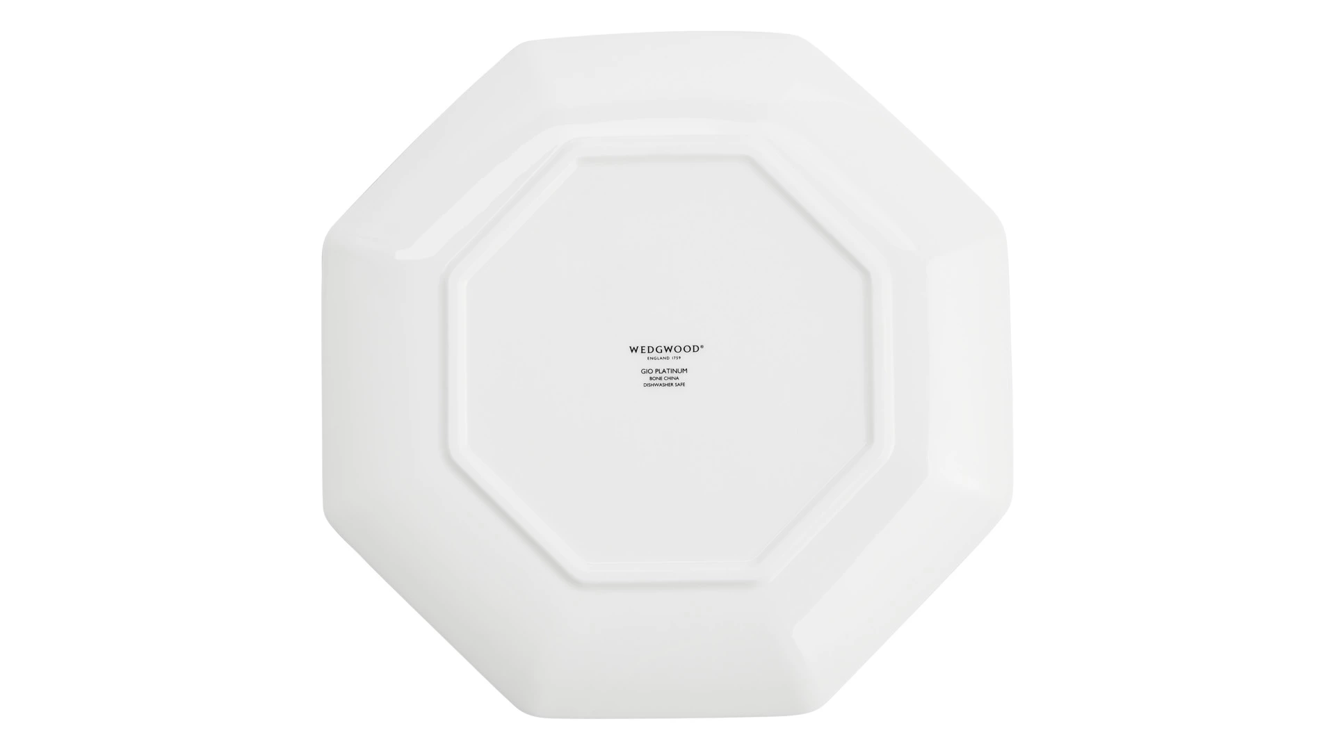 Тарелка закусочная Wedgwood Джио Платинум 23 см, фарфор костяной