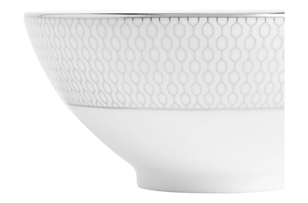 Салатник порционный Wedgwood Джио Платинум 11 см, фарфор костяной