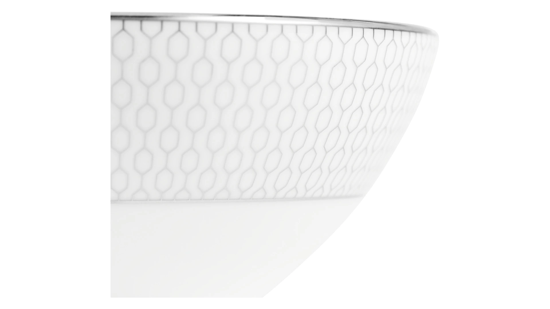 Салатник порционный Wedgwood Джио Платинум 11 см, фарфор костяной