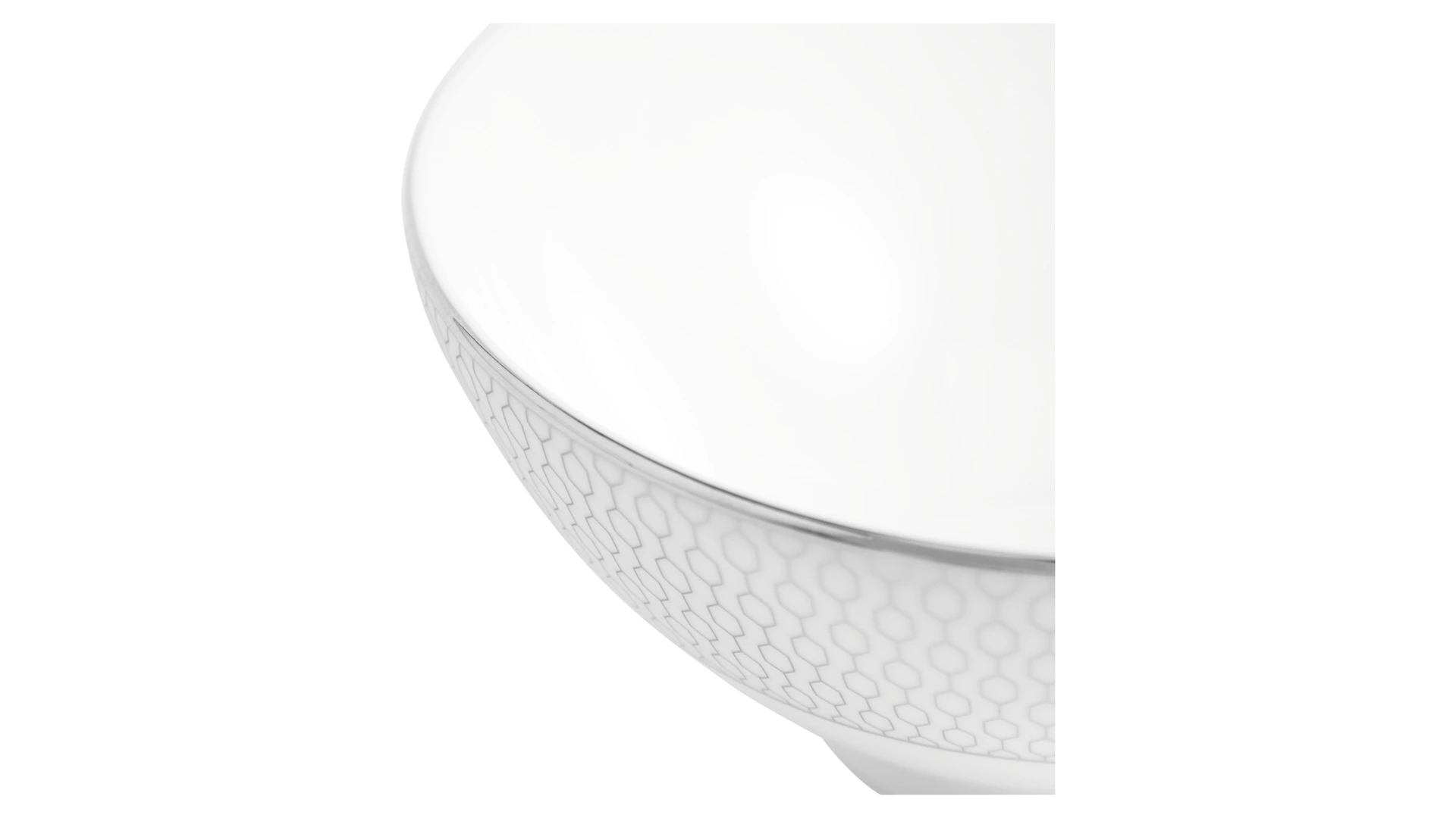 Салатник порционный Wedgwood Джио Платинум 11 см, фарфор костяной