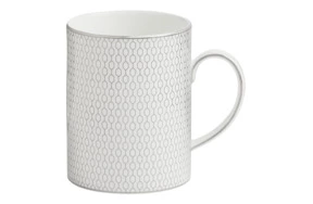 Кружка для чая и кофе Wedgwood Джио Платинум 340 мл, фарфор костяной
