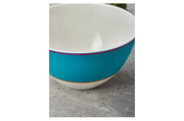 Салатник порционный Spode Кит Кемп Калипсо 15 см, фарфор костяной, бирюзовый