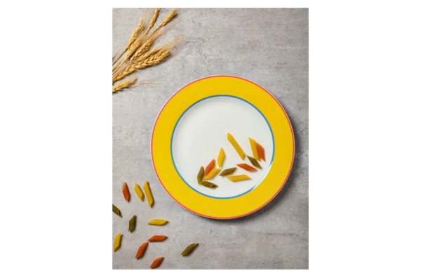 Тарелка закусочная Spode Кит Кемп Калипсо 24 см, фарфор костяной, желтый