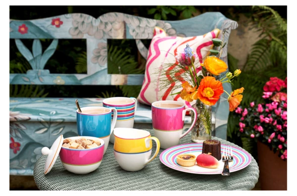 Тарелка закусочная Spode Кит Кемп Калипсо 24 см, фарфор костяной, желтый