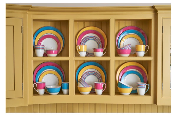 Тарелка закусочная Spode Кит Кемп Калипсо 24 см, фарфор костяной, желтый