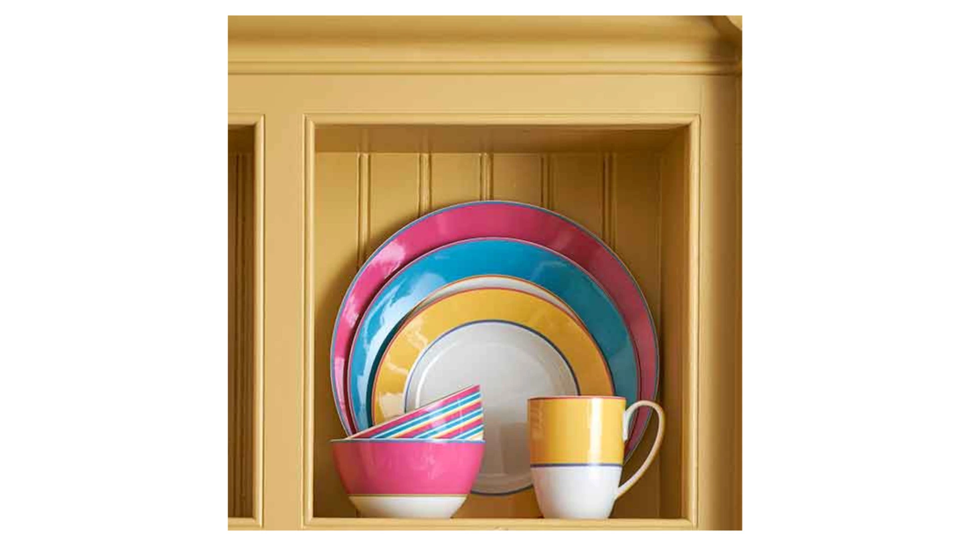 Тарелка закусочная Spode Кит Кемп Калипсо 24 см, фарфор костяной, желтый