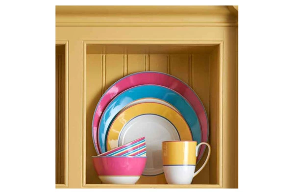 Тарелка закусочная Spode Кит Кемп Калипсо 24 см, фарфор костяной, желтый