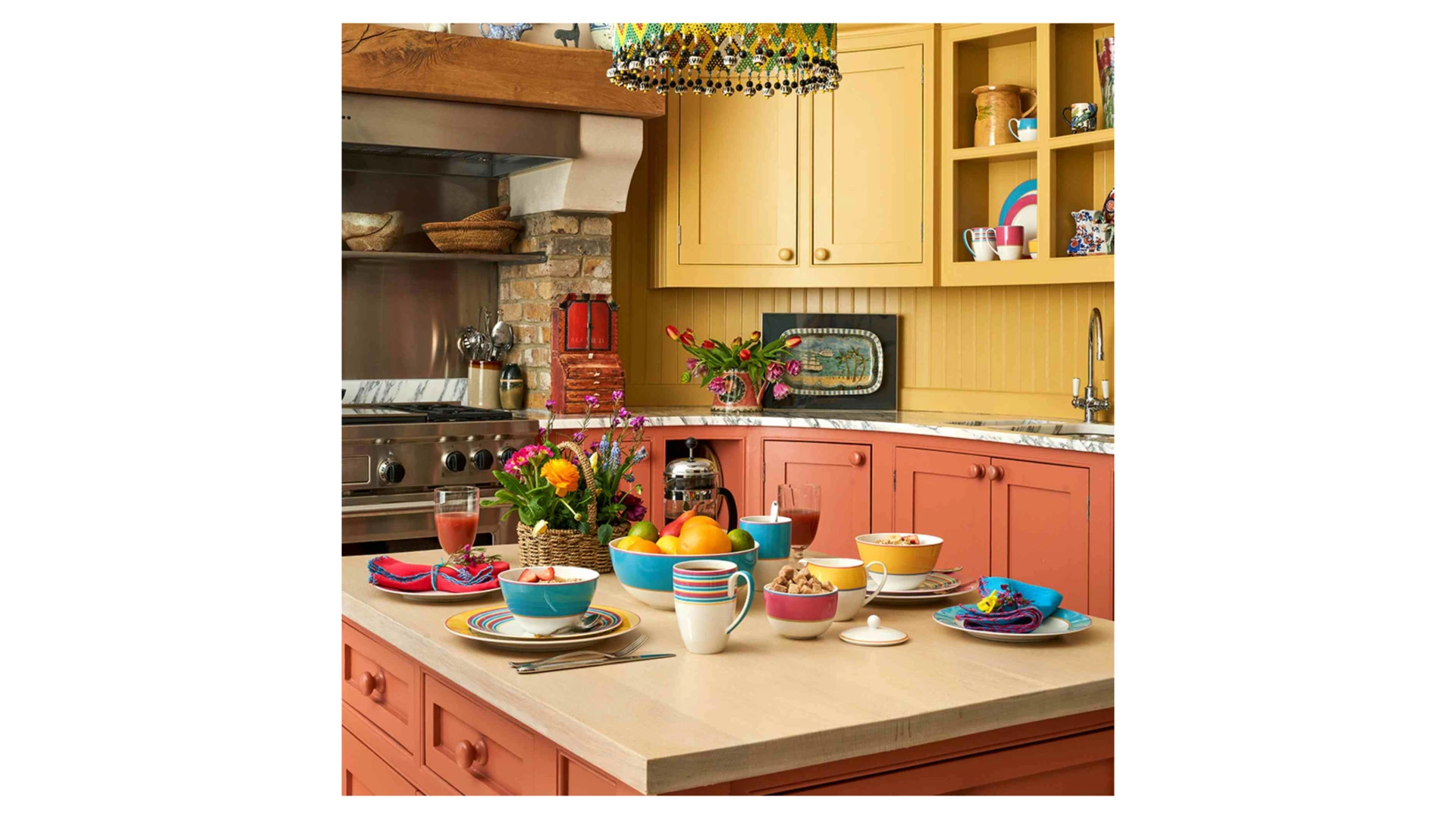 Тарелка закусочная Spode Кит Кемп Калипсо 24 см, фарфор костяной, желтый