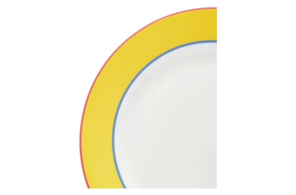 Тарелка закусочная Spode Кит Кемп Калипсо 24 см, фарфор костяной, желтый