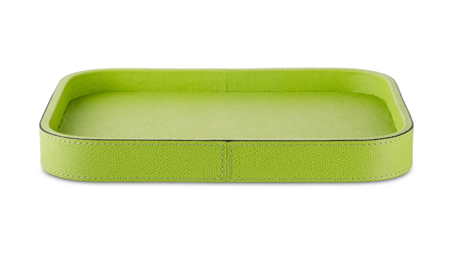 Поднос прямоугольный Giobagnara Поло 27,5х20,5 см, кожа натуральная, салатовый