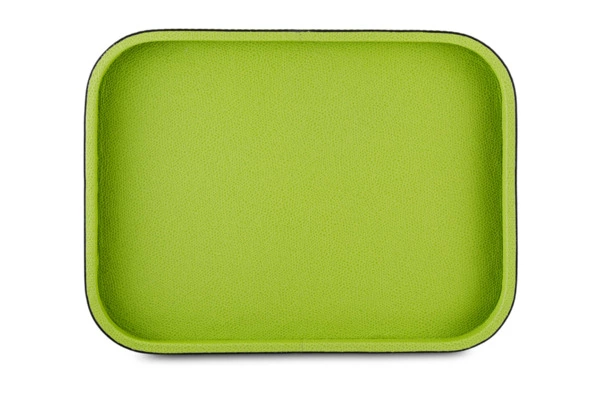 Поднос прямоугольный Giobagnara Поло 27,5х20,5 см, кожа натуральная, салатовый
