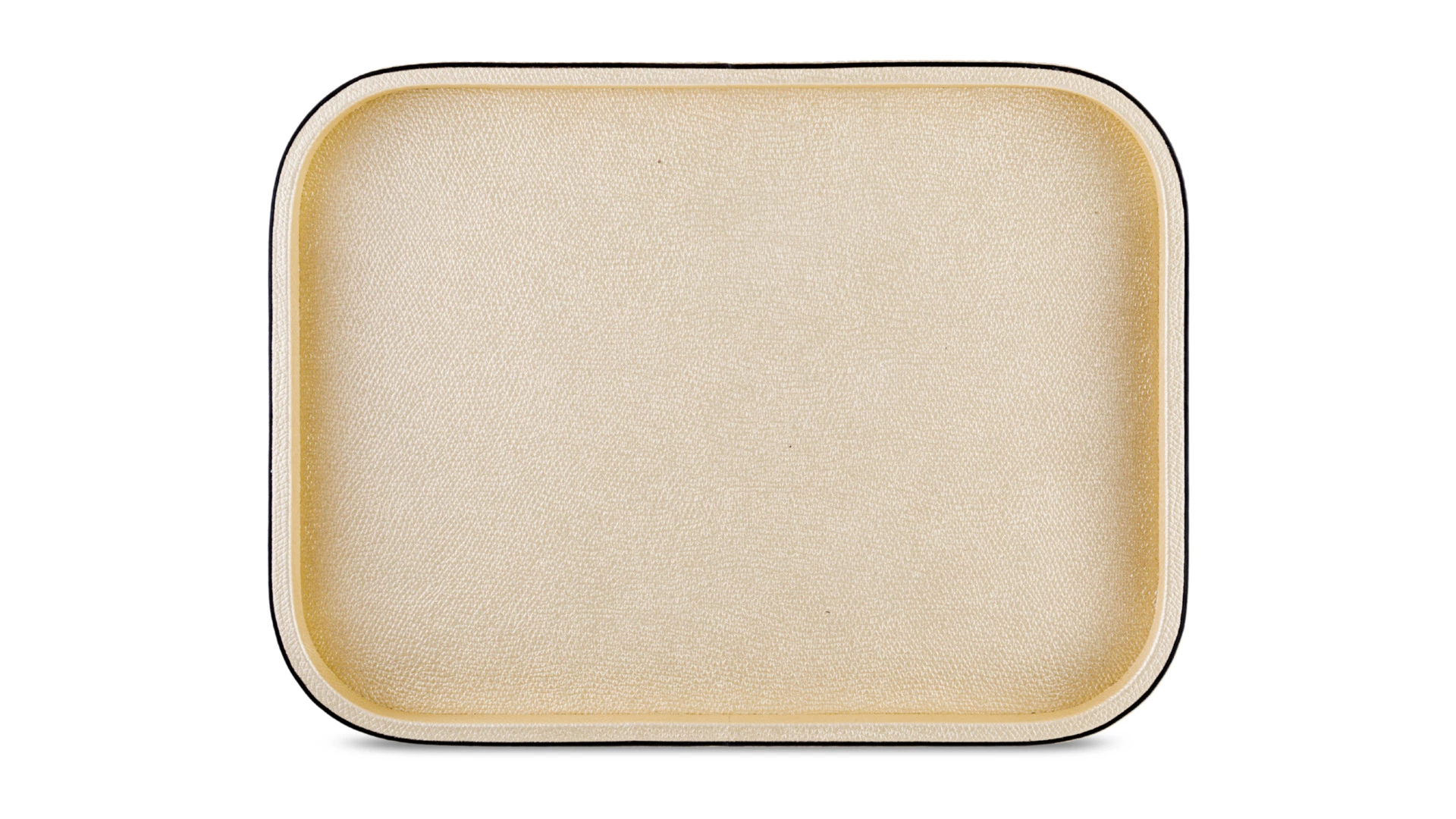 Поднос прямоугольный Giobagnara Поло 27,5х20,5 см, кожа натуральная, шампань