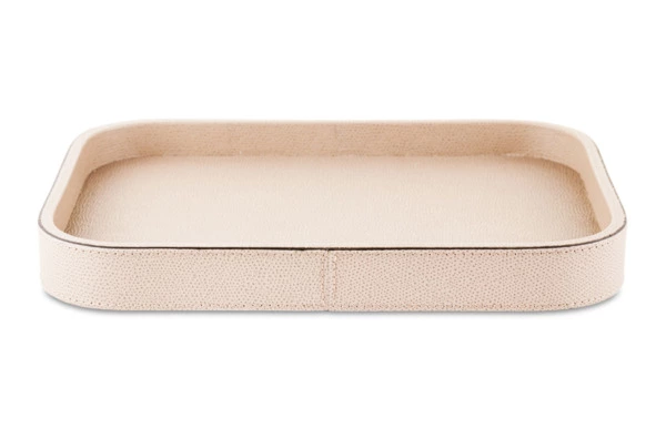 Поднос прямоугольный Giobagnara Поло 27,5х20,5 см, кожа натуральная, коричневый