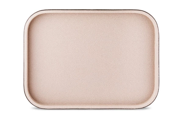 Поднос прямоугольный Giobagnara Поло 27,5х20,5 см, кожа натуральная, коричневый