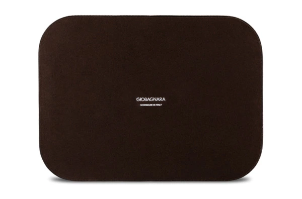 Поднос прямоугольный Giobagnara Поло 27,5х20,5 см, кожа натуральная, коричневый
