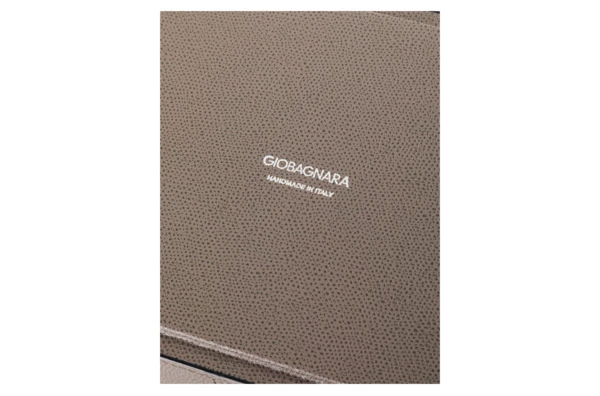 Поднос прямоугольный Giobagnara Поло 23,5х17,5х5,5 см, кожа натуральная, дымчатый