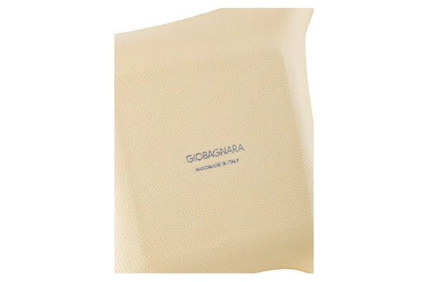 Мелочница квадратная GioBagnara Джек 20х20 см, кожа натуральная, ванильный