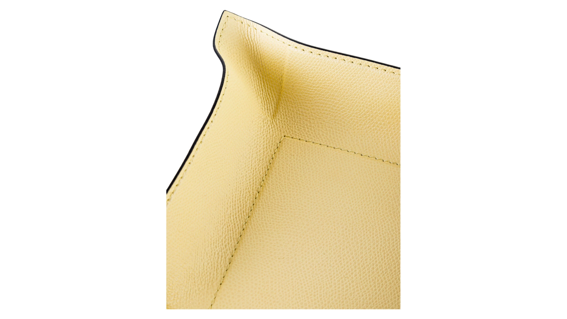 Мелочница квадратная GioBagnara Джек 20х20 см, кожа натуральная, ванильный