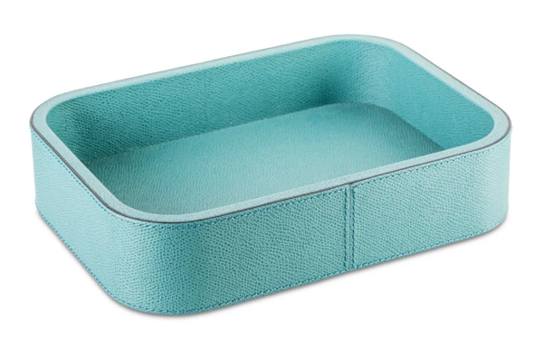 Поднос прямоугольный Giobagnara Поло 23,5х17,5х5,5 см, кожа натуральная, гватемала