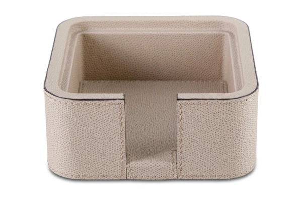 Подставка для бумажного блока Giobagnara Поло 14,5х14,5 см, кожа натуральная, каменный