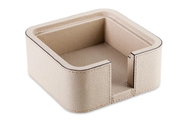 Подставка для бумажного блока Giobagnara Поло 14,5х14,5 см, кожа натуральная, каменный