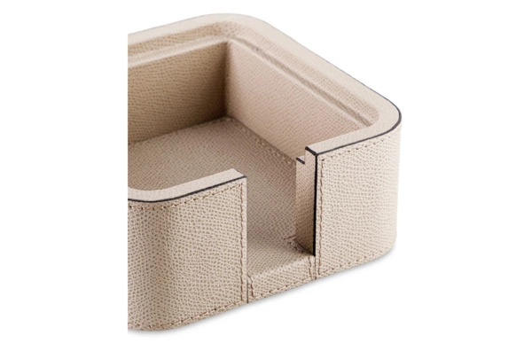 Подставка для бумажного блока Giobagnara Поло 14,5х14,5 см, кожа натуральная, каменный