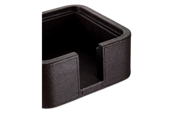 Подставка для бумажного блока Giobagnara Поло 14,5х14,5 см, кожа натуральная, мокко