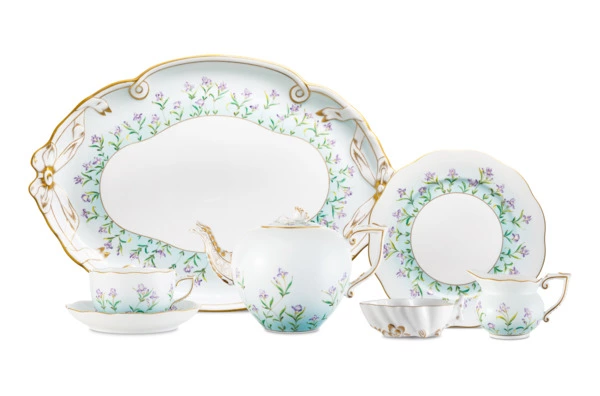 Тет-а-тет чайный Herend Ирис на 2 персоны 10 предметов, фарфор