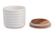 Банка для хранения Decor de table Home 350 мл, рельеф, керамика, акация, белая