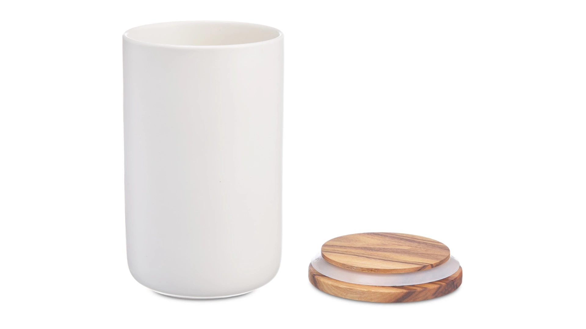 Банка для хранения Decor de table Home 750 мл, керамика, акация, белая