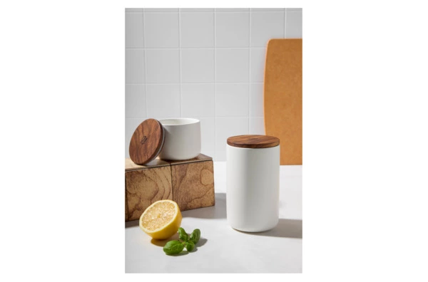 Банка для хранения Decor de table Home 750 мл, керамика, акация, белая