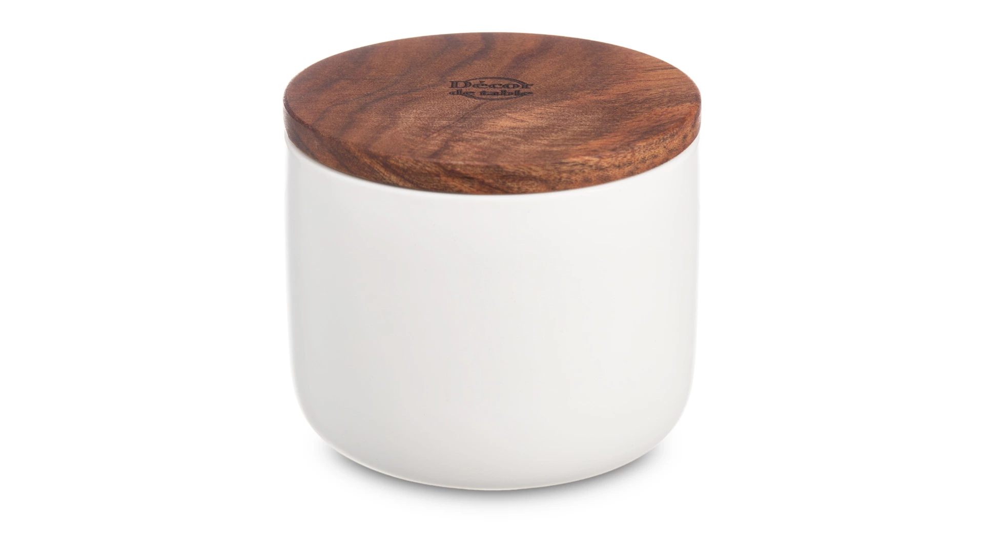 Банка для хранения Decor de table Home 350 мл, керамика, акация, белая