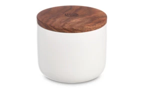 Банка для хранения Decor de table Home 350 мл, керамика, дерево, белая